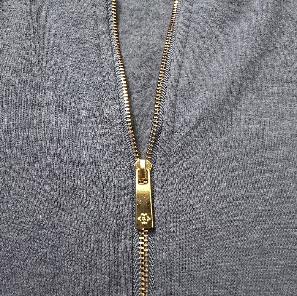 Nanette Lepore Blue Hoodie Jacket With Pockets And Rose Gold Zippers medium - Picture 7 of 10